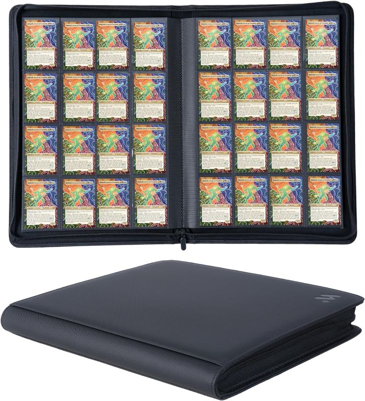 Photo 1 of  Pockets Card Binder,16 Pockets Trading Card Binder Ringless Side Loading Trading Card Album Folder for TCG -Black