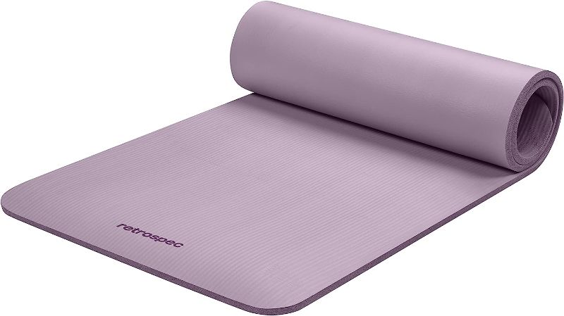 Photo 1 of 
Retrospec Solana Yoga Mat 1/2" Thick w/Nylon Strap for Men & Women - Non Slip Excercise Mat for Yoga, Pilates, Stretching, Floor & Fitness...