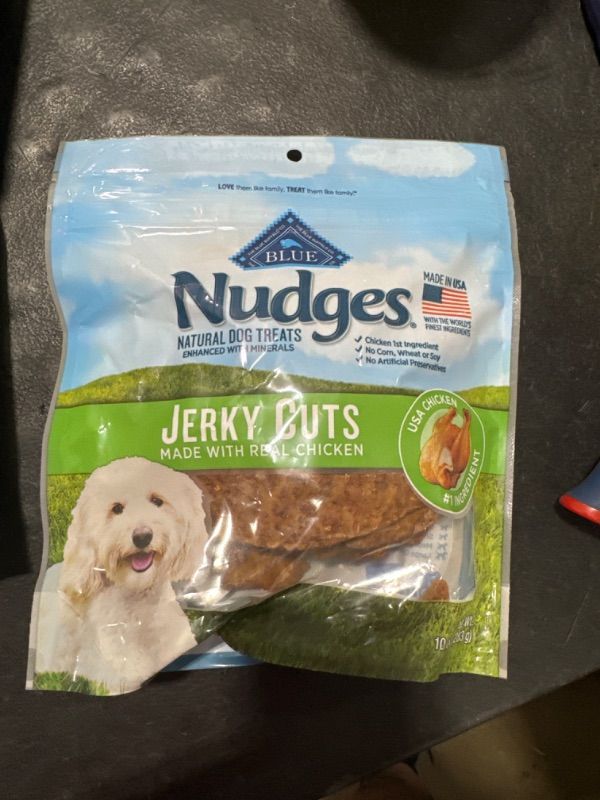 Photo 2 of Blue Buffalo Nudges Jerky Cuts Dog Treats, Made in the USA with Natural Ingredients, Chicken, 10-oz. Bag Chicken 10 Ounce (Pack of 1)