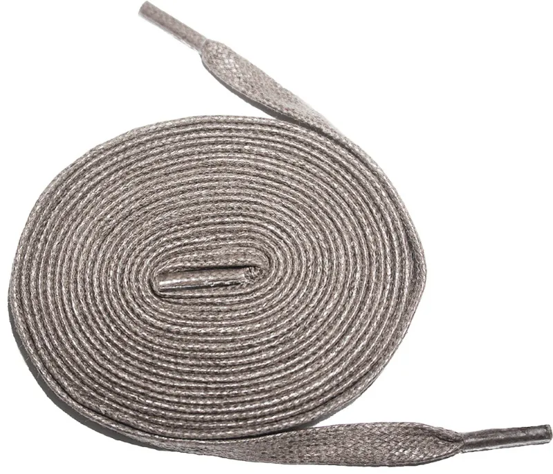 Photo 1 of [Taupe Grey] - Flat Waxed Cotton Shoelaces
