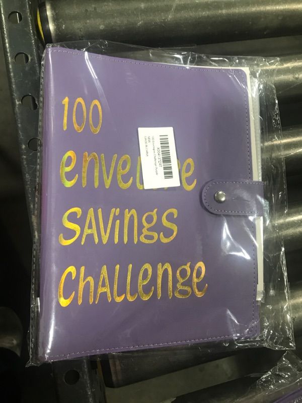 Photo 2 of 100 Envelope Savings Challenge Binder, Money Envelope Savings Challenge Book, Money Saving Binder Easy and Fun Way to Save $5,050, Money Challenge Book Budget Binder with Cash Envelopes Purple