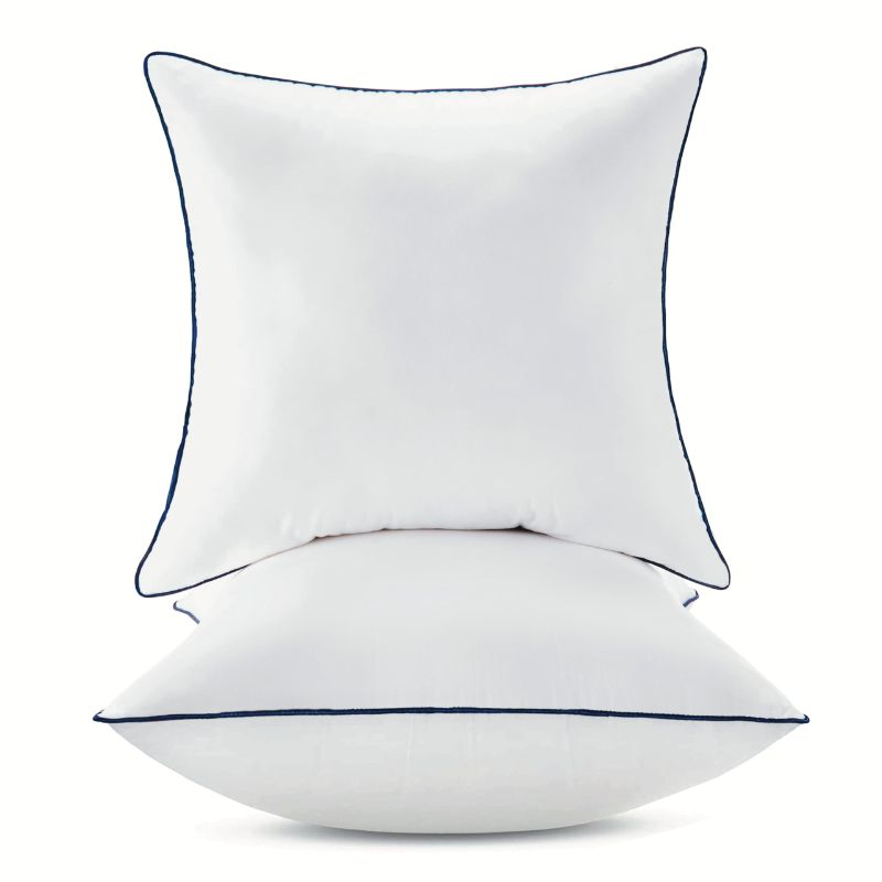 Photo 1 of 18 x 18 Pillow Inserts Set of 2 with 100% Cotton Cover Couch Pillows Bed Pillows Throw 18 Pillow Inserts 