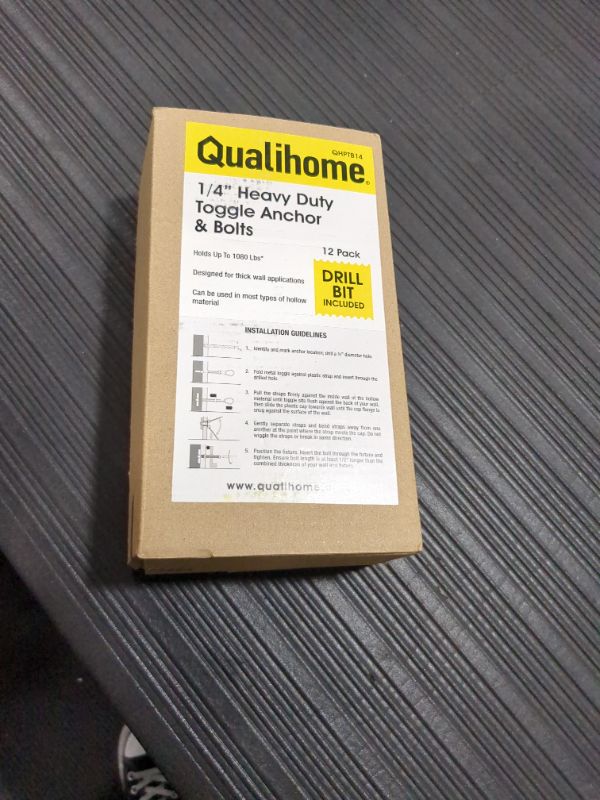 Photo 2 of 1/4-20 Quick Easy Heavy Duty Toggle Anchors with Bolts - Hollow Wall Anchors with Steel Wings Adjustable up to 2 1/2 Thick Wall Holds up to 1080 Lb
