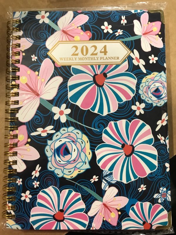 Photo 1 of 2024 Planner - Weekly and Monthly Planner 2024 with Monthly Tabs, Jan 2024 - Dec 2024, 8.5’’ x 6.2", Inner Pocket, Twin-Wire Binding, Premium Thick Paper, Flexible Cover