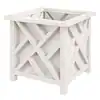 Photo 1 of 15.5 in. L x 15.5 in. W x 16.5 in. H Polypropylene Garden Planter Box White