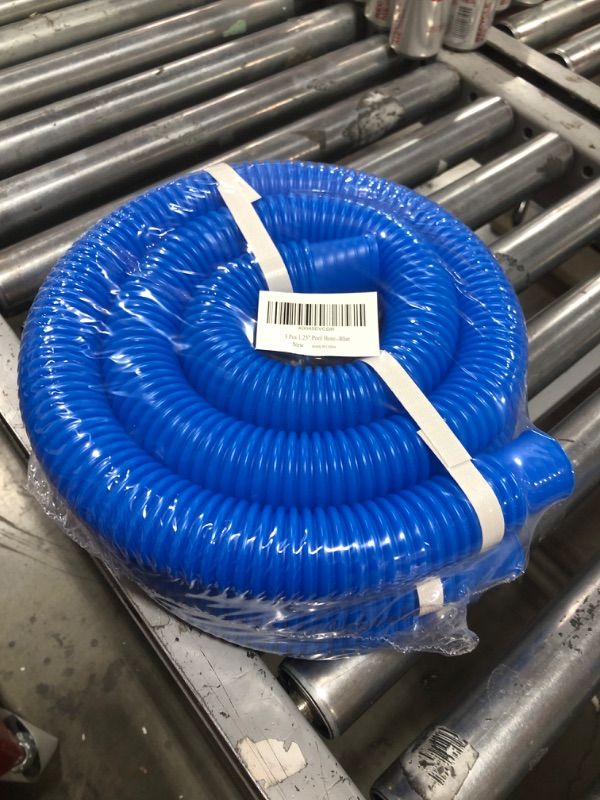 Photo 2 of 3 Pcs 1.25" Pool Hose, 59" Long Accessory Pool Pump Replacement Hoses, Compatible with All Above Ground Pool Filter Pumps that Use 1 1/4 Diameter Hoses 1.25'' x 59'' Blue-3pack