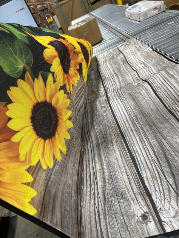 Photo 2 of Autumn Sunflower on Wooden Area Rug Rugs for Living Room Bedroom 4x5ft