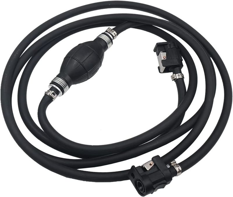 Photo 1 of 5/16" 8mm Outboard Fuel Line Hose with Primer Bulb , 10FT Boat Fuel Line Outboard Bulb Assembly Kit with Connector for Motor Vehicle Marine
