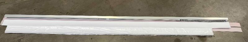 Photo 1 of A BETTER BLIND SMOOTH WHITE FINISH 2” CURVED PVC VERTICAL BLINDS W WAND SYSTEM CONTROL (SET OF 2) 106” X 96”