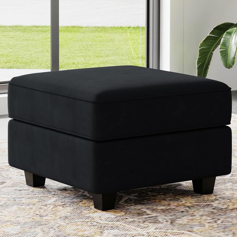 Photo 1 of 
Belffin Storage Ottoman Module for Modular Sectional Sofa Square Seat Cube Velvet Foot Stool DARK GREY**