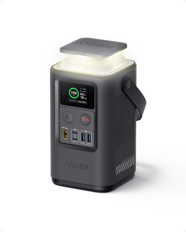 Photo 1 of Anker Power Bank Power Station 60,000mAh,Portable Outdoor Generator 87W with Smart Digital Display, Retractable Auto Lighting and SOS Mode, Home Backup(PowerCore Reserve 192Wh) for Travel, Camping.