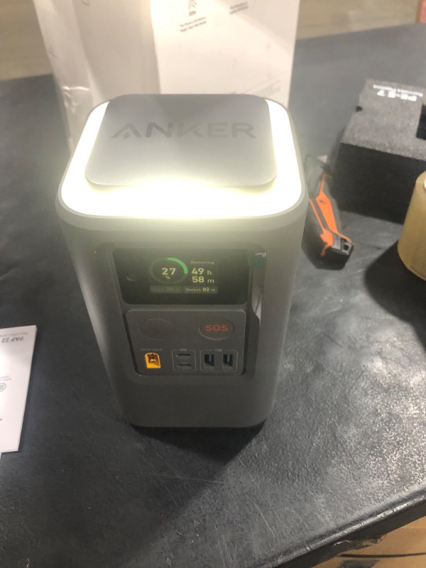Photo 1 of Anker Power Bank Power Station 60,000mAh,Portable Outdoor Generator 87W with Smart Digital Display, Retractable Auto Lighting and SOS Mode, Home Backup(PowerCore Reserve 192Wh) for Travel, Camping.