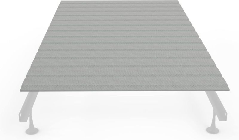 Photo 1 of 0.75-Inch Heavy Duty Horizontal Wooden Bunkie Board/Bed Slats with Cover, Enhance Mattress Support, Queen, Grey
