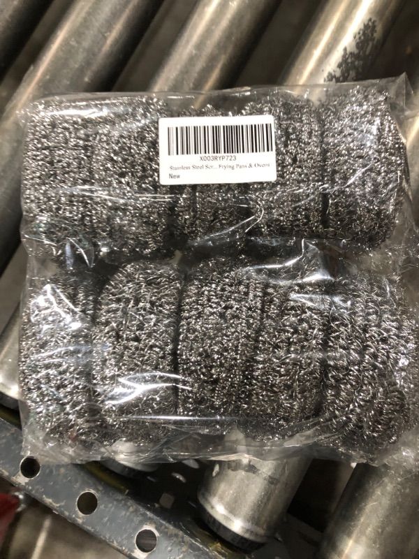 Photo 2 of 10 Pack Steel Wool Scrubber,Flexible Stainless Steel Scrubber,Metal Scrubbers for Cleaning Dishes,Pans,Ovens and Pots