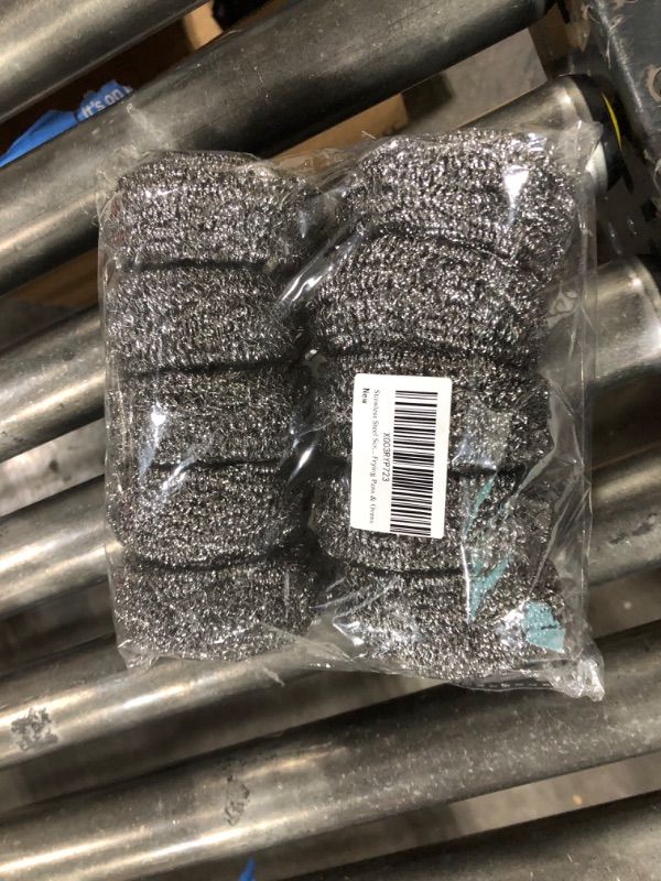 Photo 2 of 10 Pack Steel Wool Scrubber,Flexible Stainless Steel Scrubber,Metal Scrubbers for Cleaning Dishes,Pans,Ovens and Pots