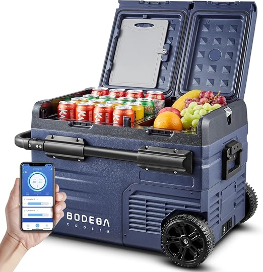 Photo 1 of BODEGACOOLER 12 Volt Car Refrigerator, Cooler Car Fridge Dual Zone APP Control, 37 Quart (35L) 12v Portable Fridge,RV Refrigerator, 12/24V DC and 100-240V AC for Camping,Travel and Home Use(2 Doors)
