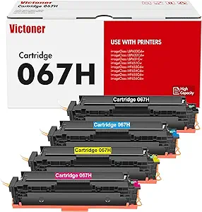 Photo 1 of 067 Toner Cartridge Set MF654Cdw MF656Cdw Compatible for Canon 067 067H Color ImageCLASS LBP632Cdw LBP633Cdw MF653Cdw Printer High Yield Ink 4 Pack