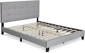 Photo 1 of UPHOL STERED PLATFORM BED 6220 QUEEN LIGHT GREY