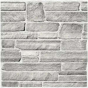 Photo 1 of 10 Pcs Faux Stone 3D Wall Panels Peel and Stick Tiles, 11.8'' x 11.8'' Ultralight PVC Faux Brick Textured Wall Panels for Interior Wall Decor Living Room, Bedroom, Fireplace