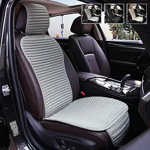 Photo 1 of Car Seat Covers Buckwheat Hull Universal Car Seat Covers,Bottom Seat Covers for Cars,Truck Seat Covers,Car Seat Cushion Protector Mats Pad,Gray Front Seat