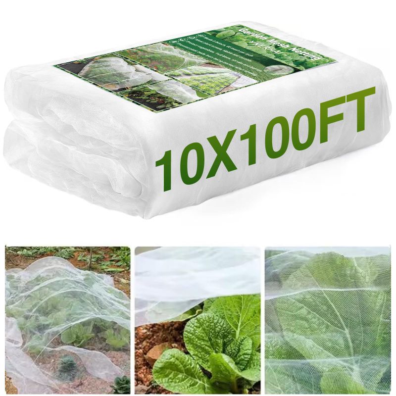 Photo 1 of 10 X100FT Garden Mesh Netting Barrier, Ultra Fine Plant Netting for Garden Protection