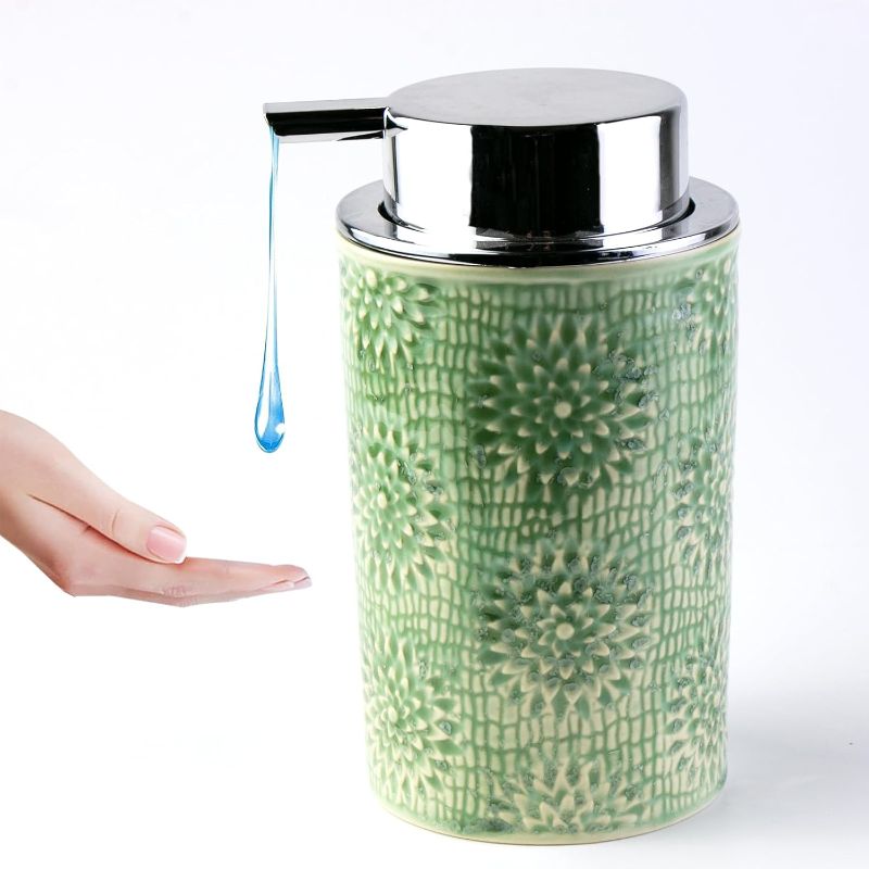 Photo 1 of Bathroom Soap Dispenser,Green Hand Soap Dispenser, 10 oz