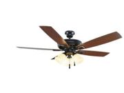 Photo 1 of  Gazelle 4-Light LED Natural Iron Universal Ceiling Fan Light Kit 