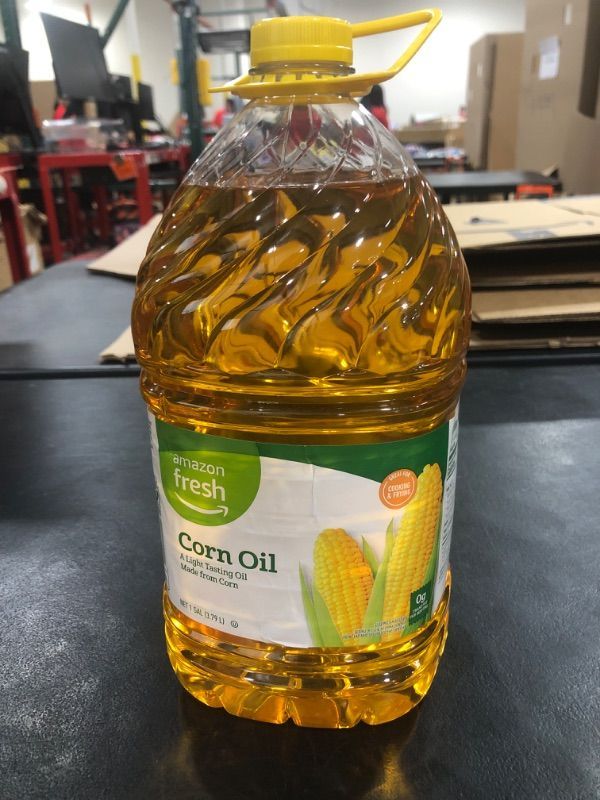 Photo 2 of Amazon Fresh, Corn Oil, 128 Fl Oz (Previously Happy Belly, Packaging May Vary) Corn 128 Fl Oz (Pack of 1)