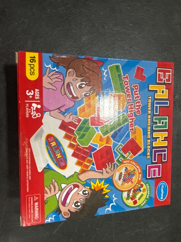 Photo 1 of iYuePeng Board Games for Kids & Adults Tetra Tower Balance Stacking Toys Perfect for Family Games, Parties, Travel 16pcs Color Box
