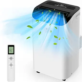 Photo 1 of 12000 BTU Portable Air Conditioners with Remote Control, 3-in-1 Free Standing Cooling AC Unit with Fan & Dehumidifier, Cools Room up to 500 sq.ft, Smart/Sleep Mode,3 Speed,Auto Swing
