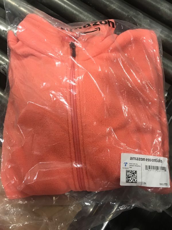 Photo 2 of Amazon Essentials Women's Classic-Fit Full-Zip Polar Soft Fleece Jacket (Available in Plus Size) Recycled Polyester Coral Pink 5X