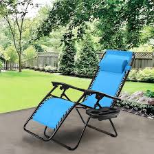 Photo 1 of  Folding Lounge Chair with Zero Gravity-Light Blue