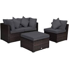 Photo 1 of  Rattan Conversation Set with Removable Cushions and Pillows---box 1 of 3 