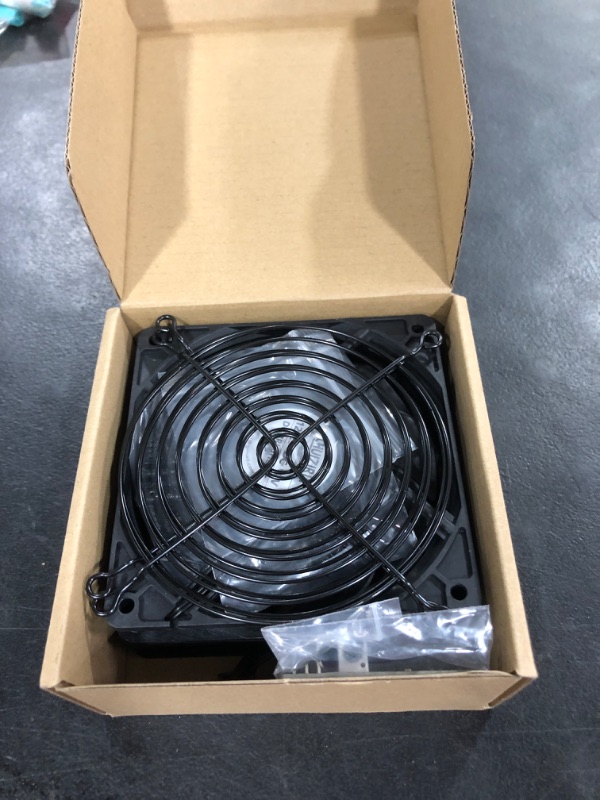 Photo 2 of 120x120x25mm 120mm 12V 0.45A 2Pin Computer Fan with AC Plug Cabinet Fan DC Brushless Cooling Fan Brushless DC Cooler Case Cooling Fan 12V gpu Mining rig Fan(2*3000RPM FAN + FAN SPEEDCONTROL)