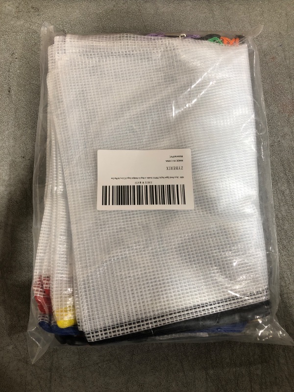 Photo 1 of 24 pcs Pencil Zipper Bag by ZYBERIX, Durable Pouches for Document Organizer for Office Supplies, Waterproof Plastic Zipper Bags for Multiple Usage, 8 Colors, A4 Plus Size