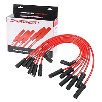 Photo 1 of JDMSPEED Spark Plug Wires Silicone 8MM Replacement for Silverado 1500 Sierra 1500 4.3L 1999-2007 Ignition Spark Plug Wire Set