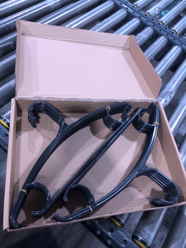 Photo 1 of GoodtoU Plastic Hangers 60 Pack, Plastic Hangers, Black Plastic Hangers, Plastic Clothes Hangers, Durable Plastic Hangers, Black Black 60 pack