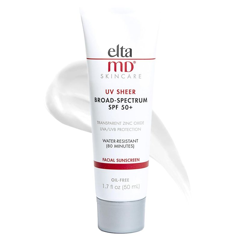 Photo 1 of EltaMD UV Sheer Face Sunscreen, SPF 50+ No White Cast Sunscreen for Face and Body, Zinc Oxide Sunscreen Formula - EXP 2026/06