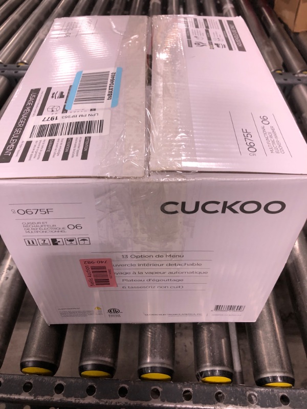 Photo 1 of CUCKOO CR-0675FG 6-Cup (Uncooked) / 12-Cup (Cooked) Micom Rice Cooker with Nonstick Inner Pot, 13 Menu Modes, LCD Display, Fuzzy Logic Tech, Auto Clean (Gray) GRAY 6 CUP