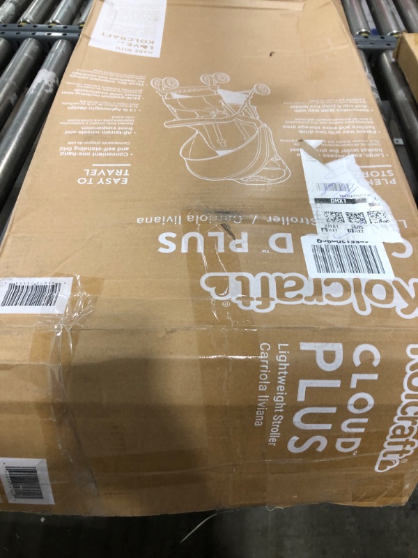 Photo 1 of Kolcraft Cloud Plus Lightweight Easy Fold Compact Toddler Stroller and Baby Stroller for Travel, Large Storage Basket, Multi-Position Recline, Convenient One-hand Fold, 13 lbs - Slate Gray Slate Grey (Wheel Color May Vary)