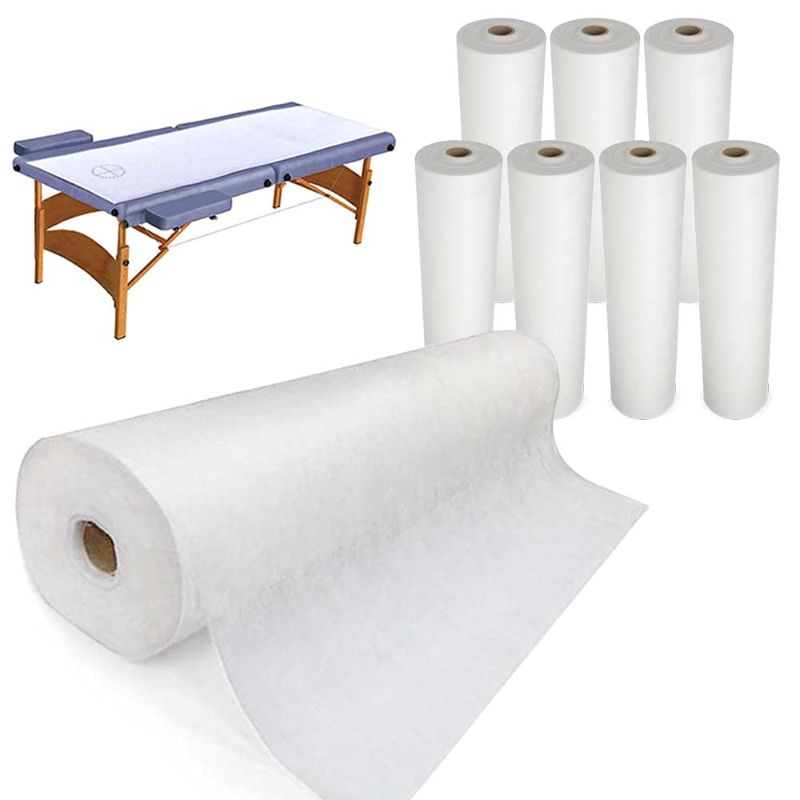 Photo 1 of Karlash Disposable Non Woven Bed Sheet Roll Massage table paper roll 30gsm Thick (Pack of 8)