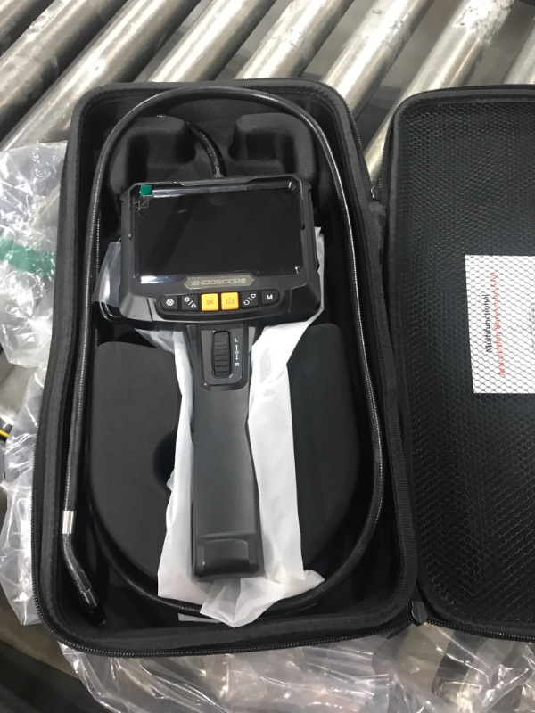 Photo 1 of Dual Lens Articulating Borescope Inspection Camera with Light, Anhendeler 5” IPS Borescope, Articulated Endoscope with Articulation Head, 0.33” Automotive Mechanics Fiber Optic Scope?5FT Snake Camera