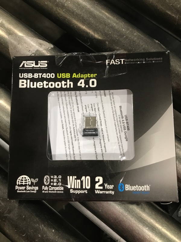 Photo 2 of ASUS USB-BT400 USB Adapter w/ Bluetooth Dongle Receiver, Laptop & PC Support, Windows 10 Plug and Play /8/7/XP, Printers, Phones, Headsets, Speakers, Keyboards, Controllers,Black
