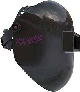 Photo 1 of Black Flip Up Chopped Fiberglass Sugar Scoop Welding Helmet, Medium Cut top and Bottom Sugar Scoop Pipeline Welding Hood