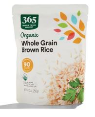 Photo 1 of 365 By Whole Foods Market, Rice Brown Whole Grain 90 Second Organic, 9 Ounce (Pack of 4) 8.8 Ounce 