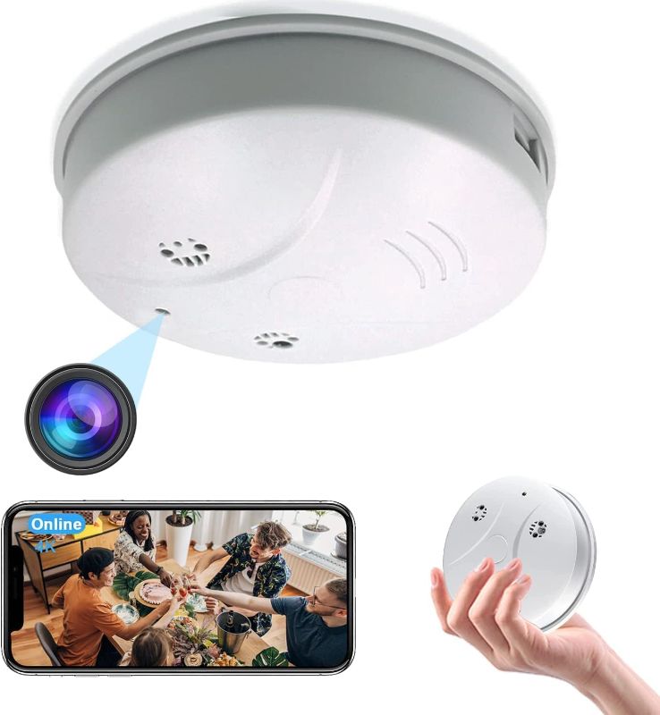 Photo 1 of  Camera HD Smoke Detector Hidden Camera,WiFi Remote Real-Time Home Nanny Cam,Security Mini Small Pet Camera,Indoor Camera for Home Security/Office