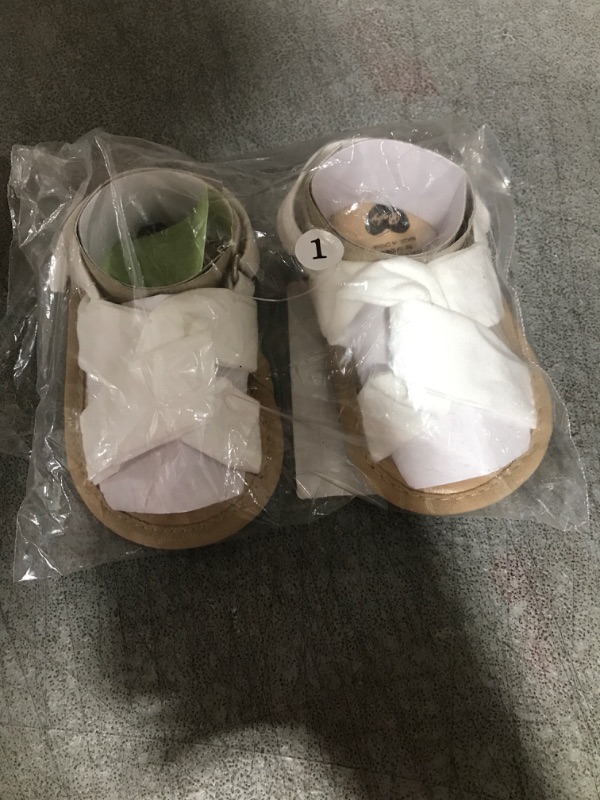 Photo 2 of Baby Girl Sandals Summer Crib Shoes Bowknot Soft Sole Infant Girls Princess Dress Flats First Walker Shoes 0-6Months 
