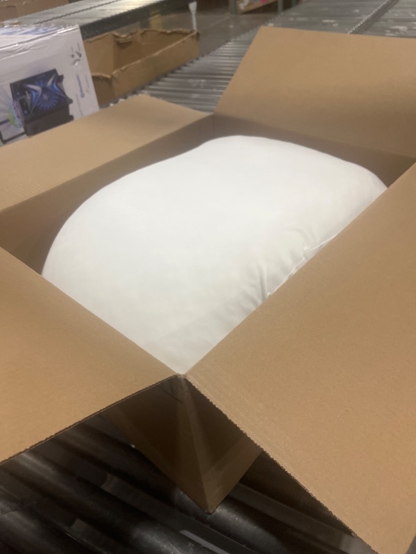 Photo 1 of Shredded Memory Foam Full Body Pillow – Side Sleeper – Huggable Long Pillow for Body Relief – with Ultra Soft Cooling Cover, 20 x 54 inches White Body Pillow