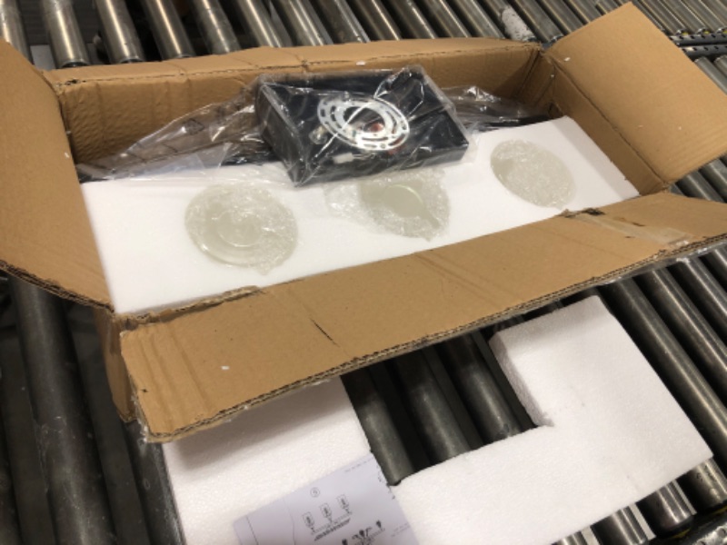 Photo 1 of Matte Black Ceiling Light Fixtures,Bathroom Vanity Light Over Mirror/Track Lighting Fixtures Ceiling with Rotatable Track Head,Wall-mounted Light Fixture,Clear Glass Shade (3-Lights)