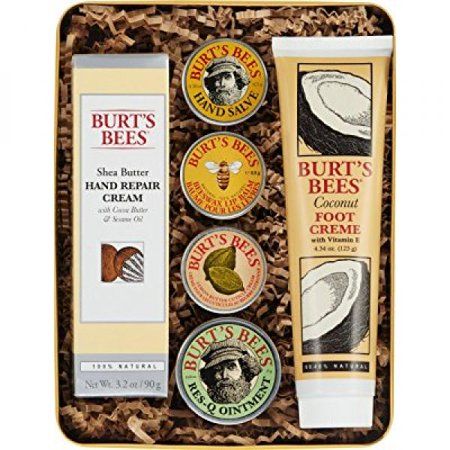 Photo 1 of  Burt's Bees Gifts Ideas - Classics Set, 6 Products in Giftable Tin – Cuticle Cream, Hand Salve, Lip Balm, Res-Q Ointment, Hand Repair Cream and Foot Cream 